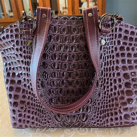 purple fake crocodile bag|Faux Crocodile Handbags .